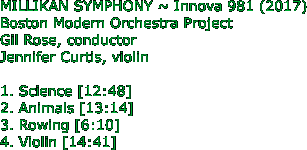 MILLIKAN SYMPHONY ~ Innova 981